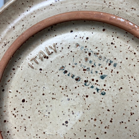 VINTAGE CIGAR ASHTRAY ITALIAN POTTERY SIGNED LAZZARO FROM MODIGLIANI STUDIO - Picture 6 of 9